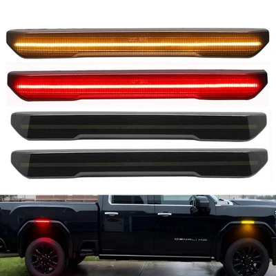 4xLED Luces de señalización laterales guardabarros delantero trasero para 20-2024 GMC Sierra 2500HD 3500 HD Foto 1 de 4