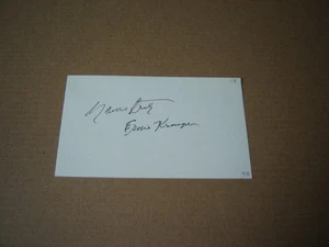 Ernie Krueger signed index card debut 1913 dec 1976 Brooklyn Robins catcher - Picture 1 of 1