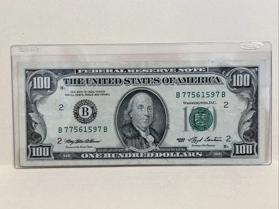 Series 1993 US One Hundred Dollar Bill $100 New York B 77561597 B - Image 1 of 2