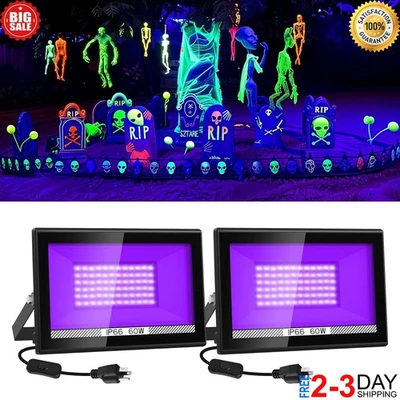 2Pack 60W UV Black Light Bar UV LED Stage Blacklight Party DJ Club Halloween - Image 1 of 4