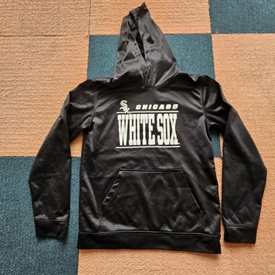 Chicago White Sox Sweater Youth XL 18/20 Black Hoodie Boys Pullover Baseball X6b - Image 1 of 4