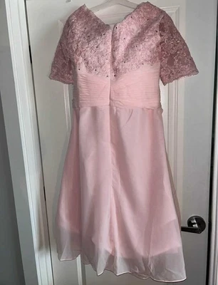 New Gown Gallery Wedding Guest Dress Sz. 22 Light Pink Blush - Image 1 of 4