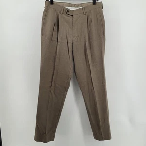 Lauren Ralph Lauren Mens Dress Pants Pleated Brown 30x30 Office Career - Picture 1 of 6