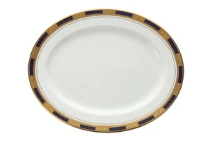 Aynsley - Empress - Cobalt - Smooth Rim - Oval Platter - 112376Y - Picture 1 of 2