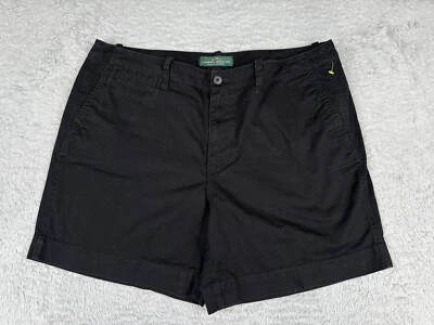 Pantalones Cortos Lauren Ralph Lauren Mujer 16 Negro Chino LRL Mezcla de Algodón Sarga Caminata 36x7 Foto 1 de 4