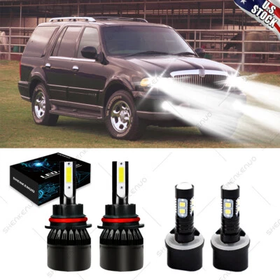 Kit combinado de faros LED + faros antiniebla 6000K para Lincoln Navigator 1998-2002 Foto 1 de 4