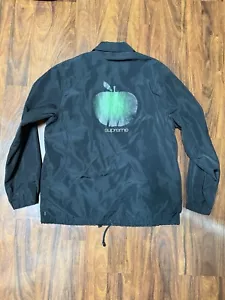 Supreme Apple Coaches Jacket Size Large Black Brand New Authentic RARE !!! - Picture 1 of 6