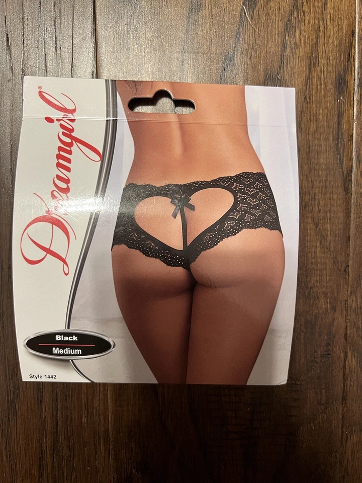 Dreamgirl Women's Panty Black Size Medium Vyn9
