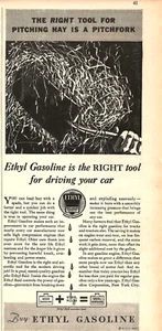 VINTAGE 1932 ETHYL GAS GASOLINE FARMING PRINT AD - Picture 1 of 1