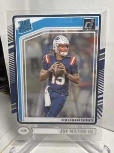 2024 Panini Donruss Clearly - Joe Milton III Rated Rookie RC Patriots Cowboy #97 - Picture 1 of 2