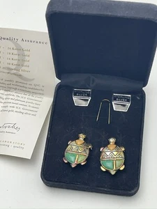 Sterling Silver Carolyn Pollack Relios Turtle Pin Brooch Pendant Lot Of 2 - Picture 1 of 9