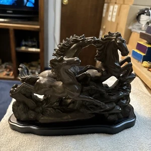 Vintage Cast Metal Steel Horse Sculpture Statue - Equestrian ( Read Description - Picture 1 of 12