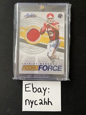 2017 Panini Absolute Patrick Mahomes Rookie Force Memorabilia Card KC Chiefs RC