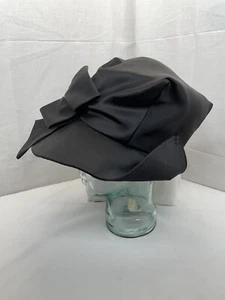 Vintage Union Made U.S.A. Black Woman’s Hat Model 187859 - Picture 1 of 10
