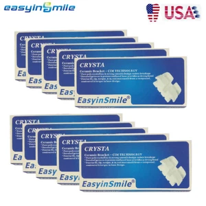 Soportes de ortodoncia de cerámica dental Easyinsmile transparentes Roth/MBT 022 20 piezas/kit - Imagen 1 de 17