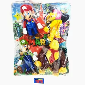 Mexican Bootleg ko Super Size Mario Figure set 5" Luigi Bowser Donkey Kong - Picture 1 of 10