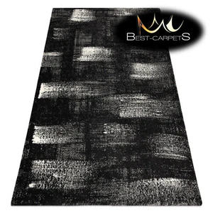Increíble alfombra de diseño moderno original ""GNAB"" abstracción negra gris mejores alfombras - Imagen 1 de 6