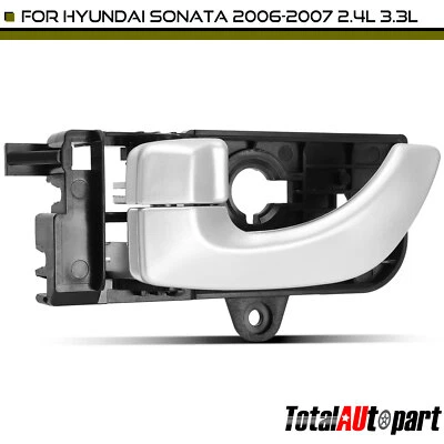 Manija de puerta interior plateada para Hyundai Sonata 2006-2007 conductor delantero lado izquierdo Foto 1 de 4
