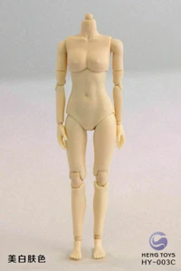 Figura de acción femenina HENG TOYS 1:12 HY-003C piel pálida de pecho pequeño 6" cuerpo - Imagen 1 de 6