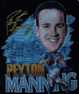 Peyton Manning Colts #18 Caricature Fathead T-Shirt 2010 NEW Large - Picture 1 of 14