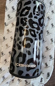 Ice Shaker Canpanion Holds 12oz Slim Cans Black Leopard Design New In Box - Picture 1 of 6