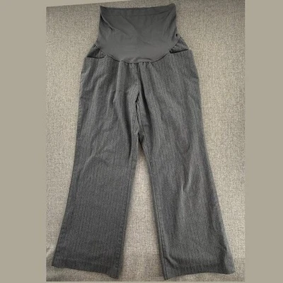 Motherhood Maternity Wide leg Pants Dressy Trousers Gray Large Stretchy - Image 1 of 4