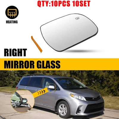 Espelho de vidro aquecido lateral passageiro destro OE TO1325127 1-10X para Toyota Sienna 11-19 - Imagem 1 de 4