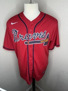 Herren Nike Atlanta Braves Trikot rot leer hinten T770-AWDB Größe L Large - Bild 1 von 5