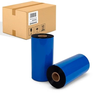 6.0" X 1476' Thermal Transfer Ribbons Zebra 1" Core 12 Rolls Wax - Picture 1 of 5