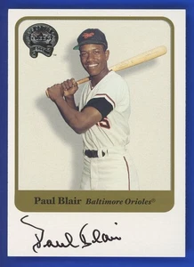 Paul Blair 2001 Fleer Greats of the Game AUTO - beautiful ON-CARD signature! - Picture 1 of 2