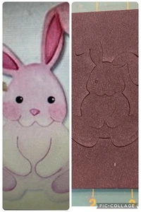 3" Sizzix Bigz Würfel sitzend Baby Hase Kaninchen gebogenes Ohr 655904 Ostern Frühling Karte - Bild 1 von 6