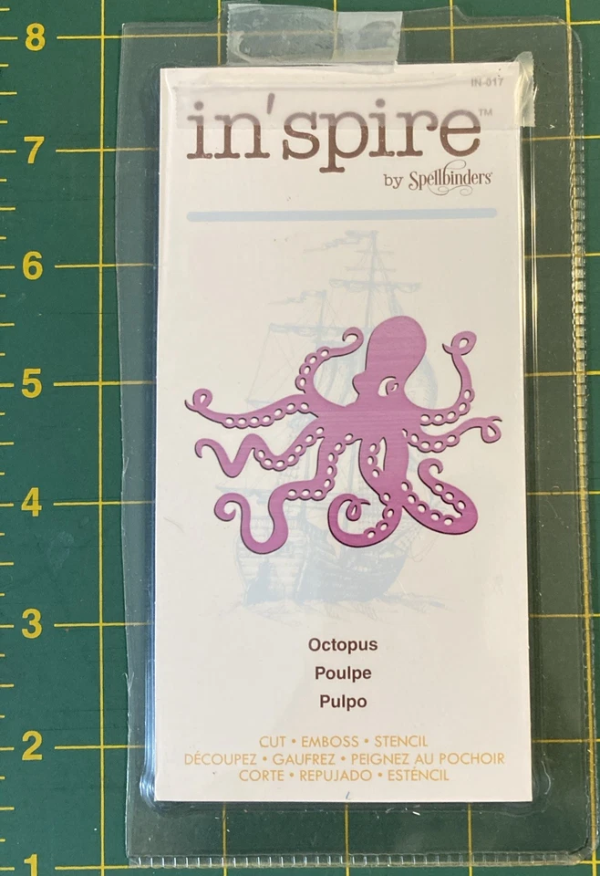 Pulpo Spellbinders Inspira Troquel de Corte Océano Tropical Playa Diseño IN-017 2013 Foto 1 de 3