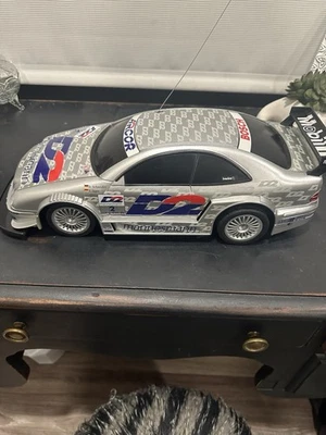 Oldtimer Radio Shack Mercedes Benz CLK DTM 2000 RC Auto funktioniert Fernbedienung silber - Bild 1 von 4