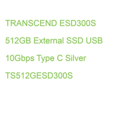 TRANSCEND ESD300S 512GB External SSD USB 10Gbps Type C Silver TS512GESD300S - Bild 1 von 2